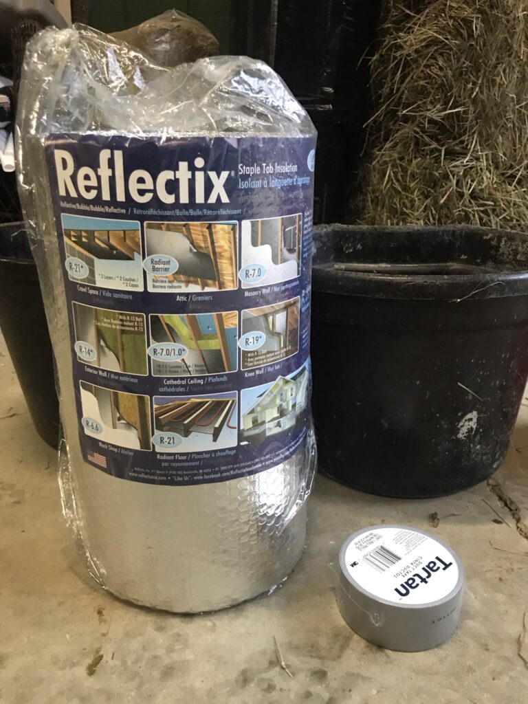 roll of reflectix and duct tape